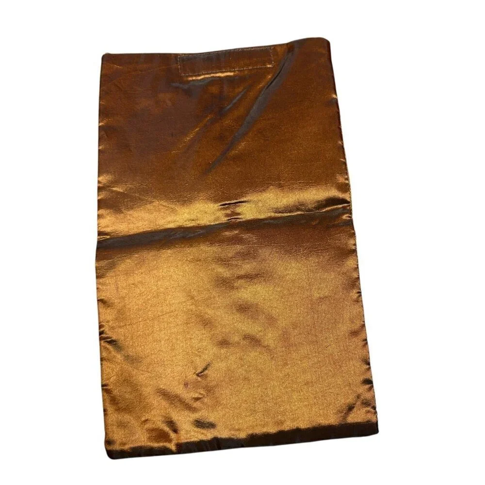 Chinese Brown Brocade Hosiery Lingerie Bag Pouch